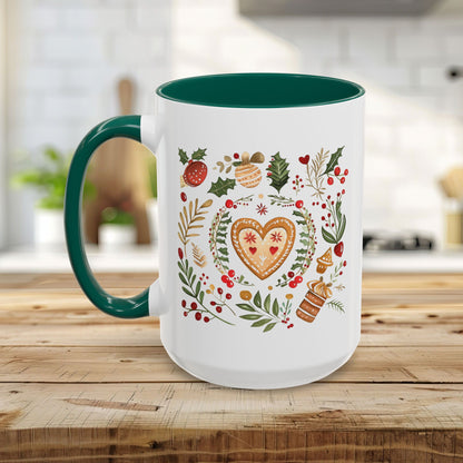 Holiday Gingerbread Heart Art Mug (11/15oz)