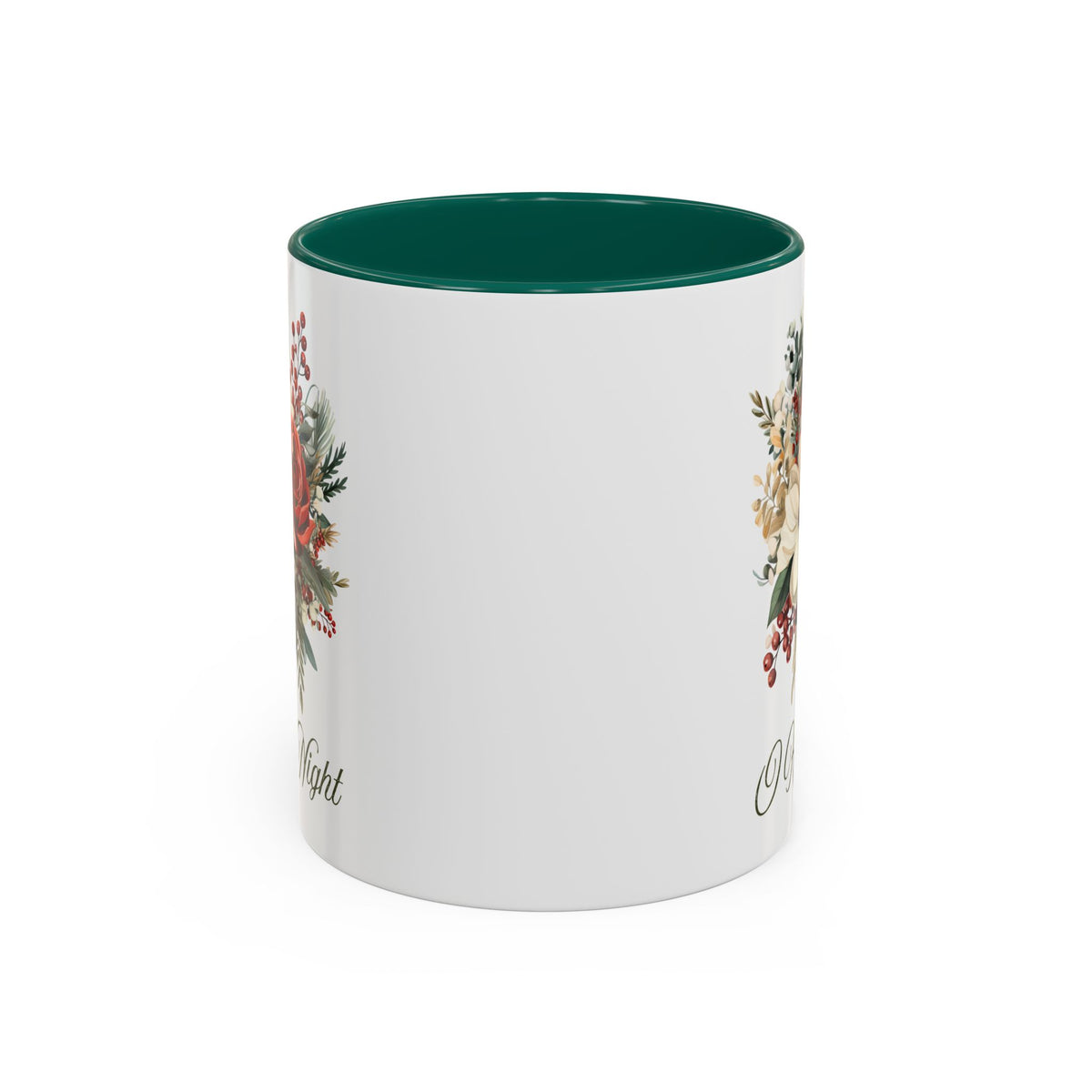 O Holy Night Christmas Floral Mug (11/15oz)