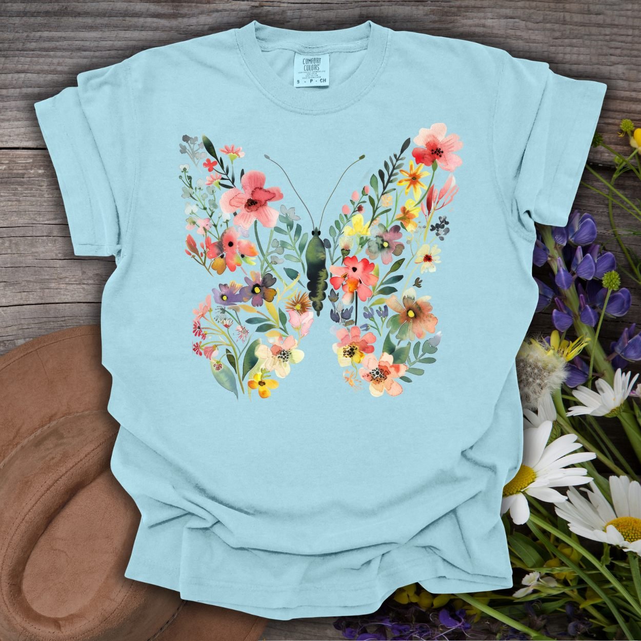 Butterfly Bright Floral T-Shirt