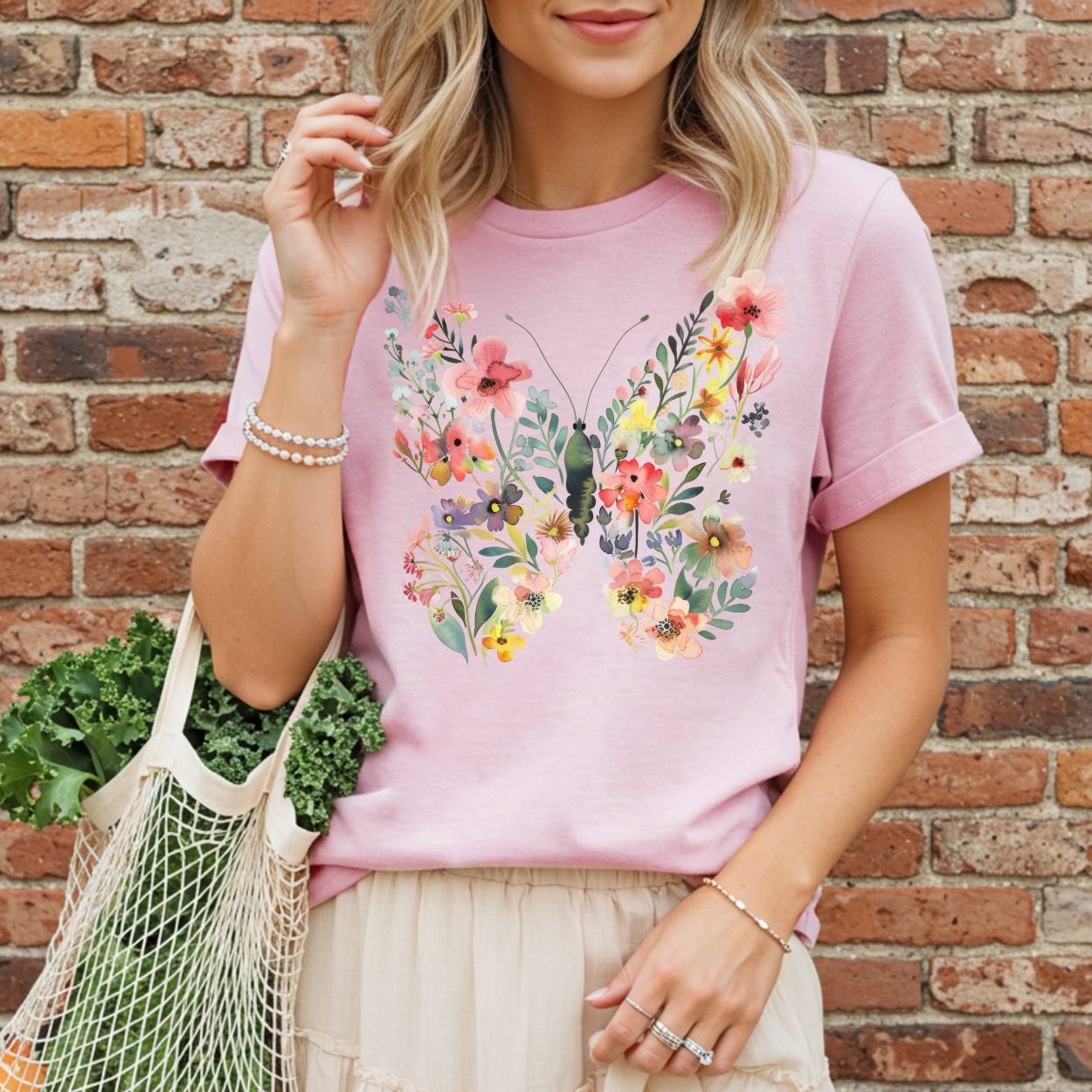 Butterfly Bright Floral T-Shirt