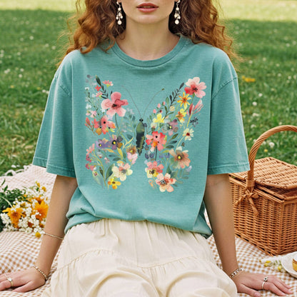 Butterfly Bright Floral T-Shirt