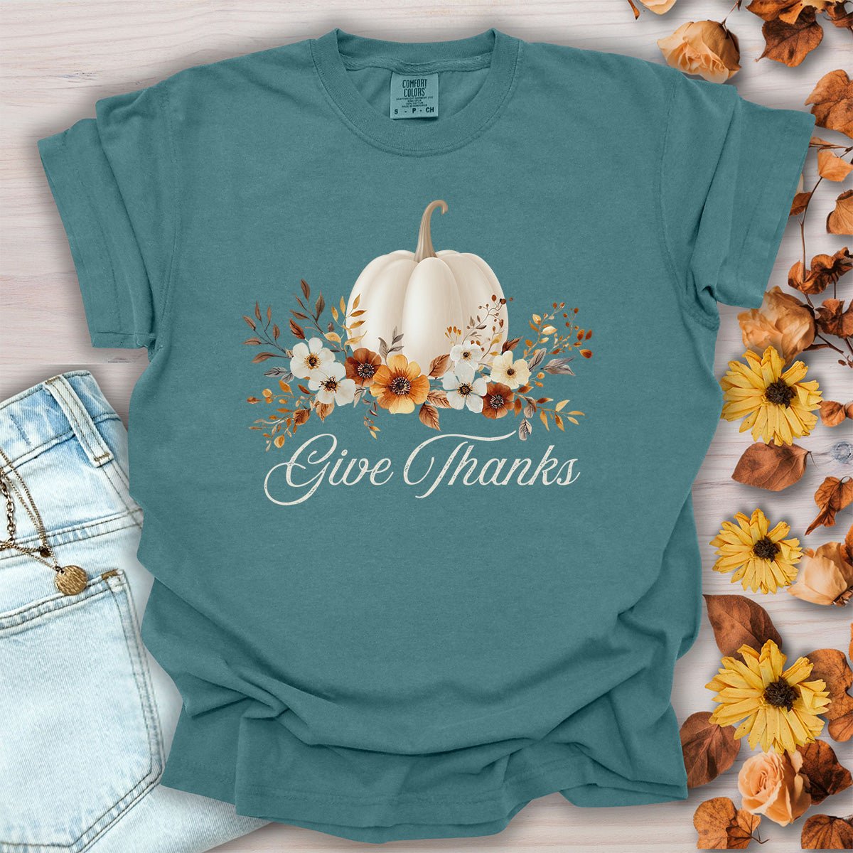 Give Thanks Pumpkin T-Shirt