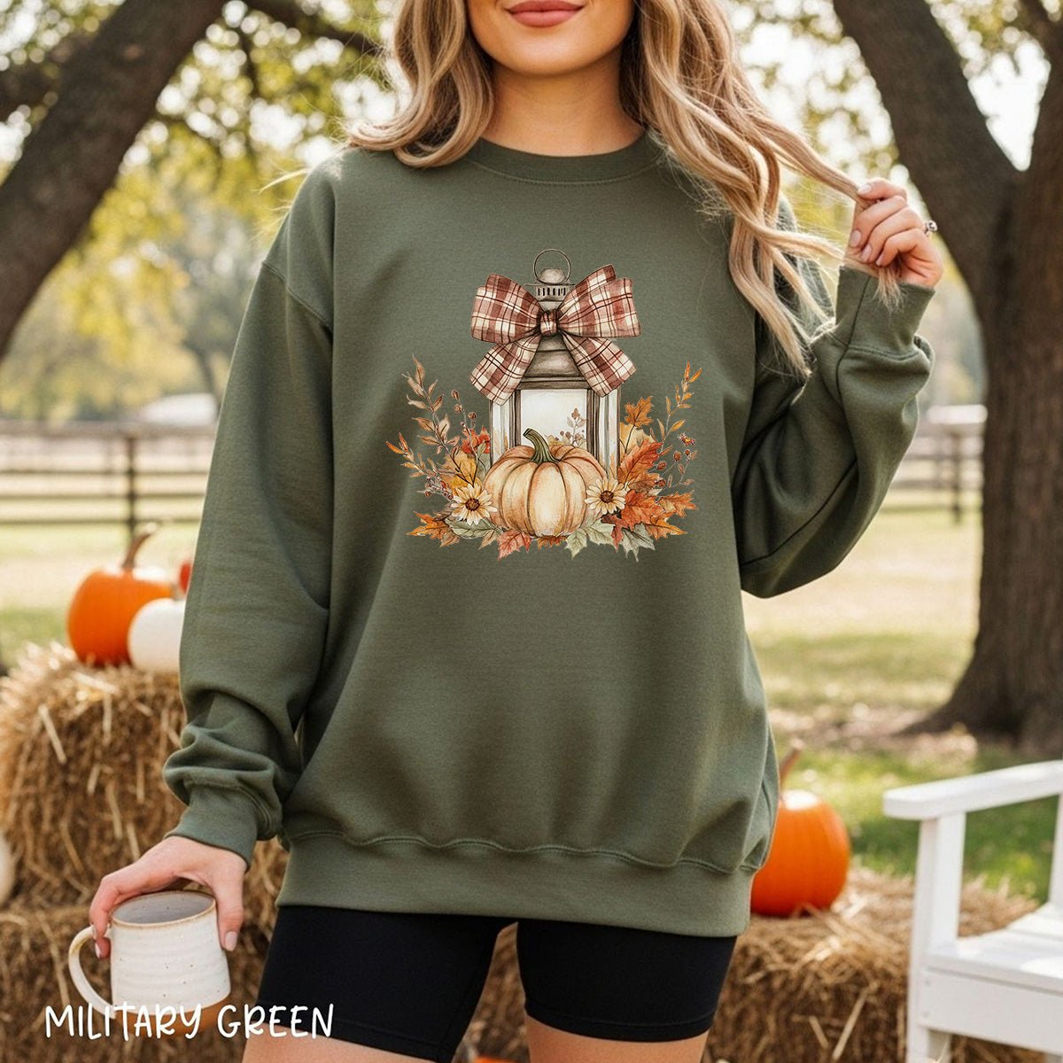Autumn Lantern & Pumpkin Sweatshirt