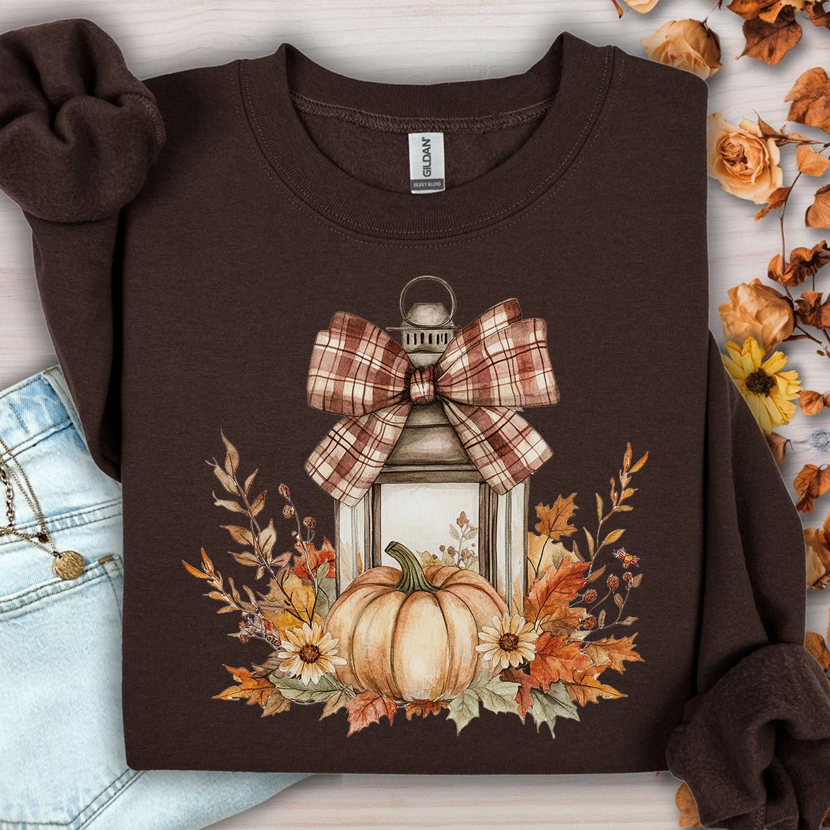 Autumn Lantern & Pumpkin Sweatshirt