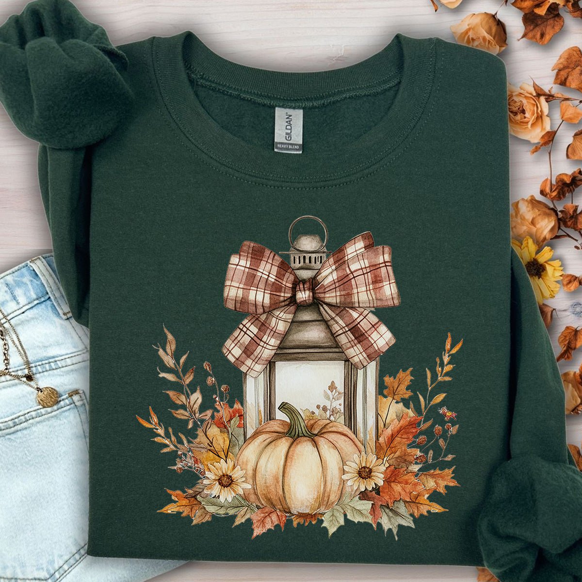 Autumn Lantern & Pumpkin Sweatshirt