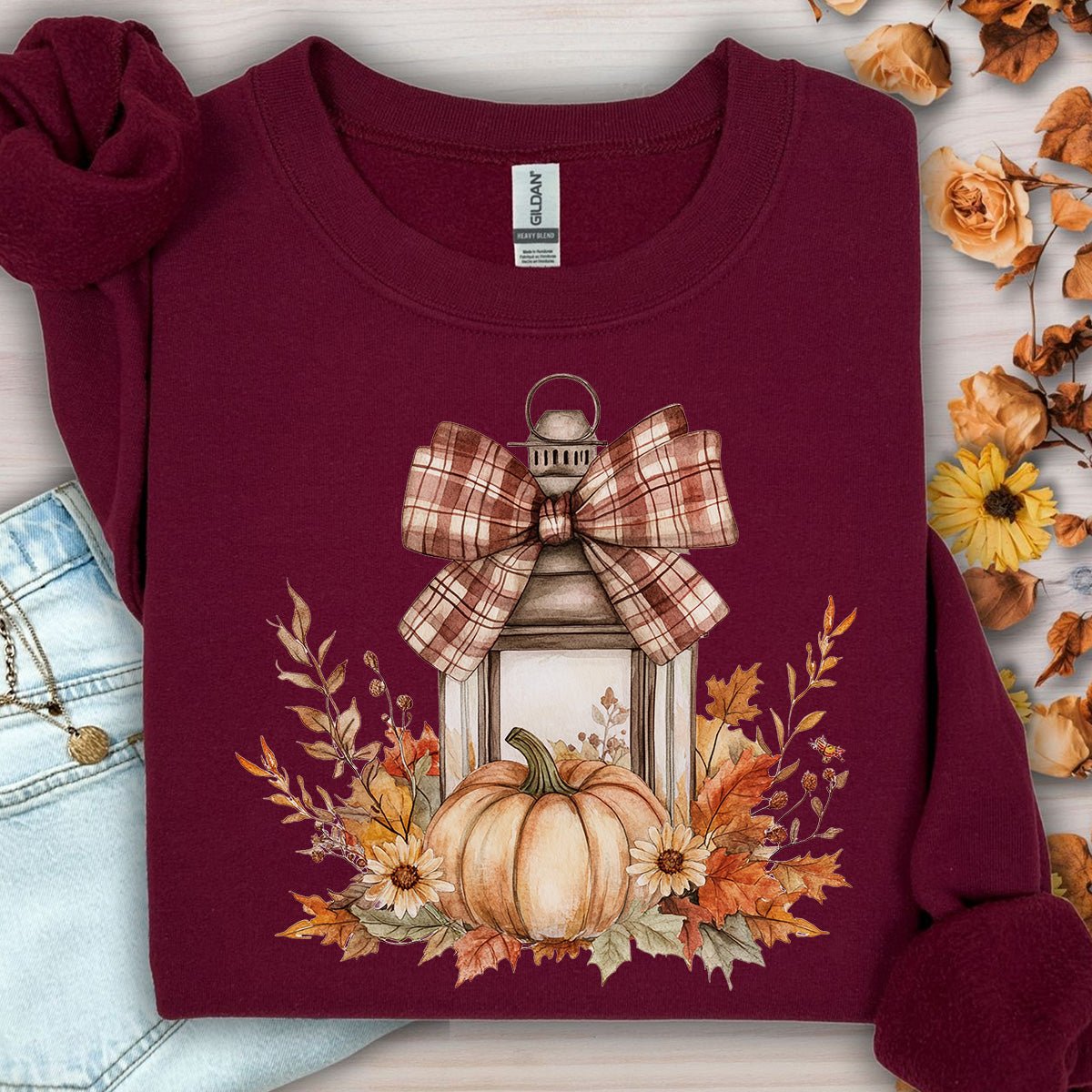 Autumn Lantern & Pumpkin Sweatshirt