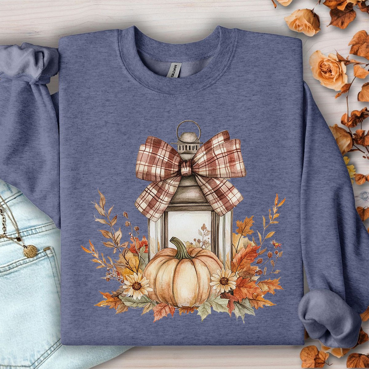 Autumn Lantern & Pumpkin Sweatshirt