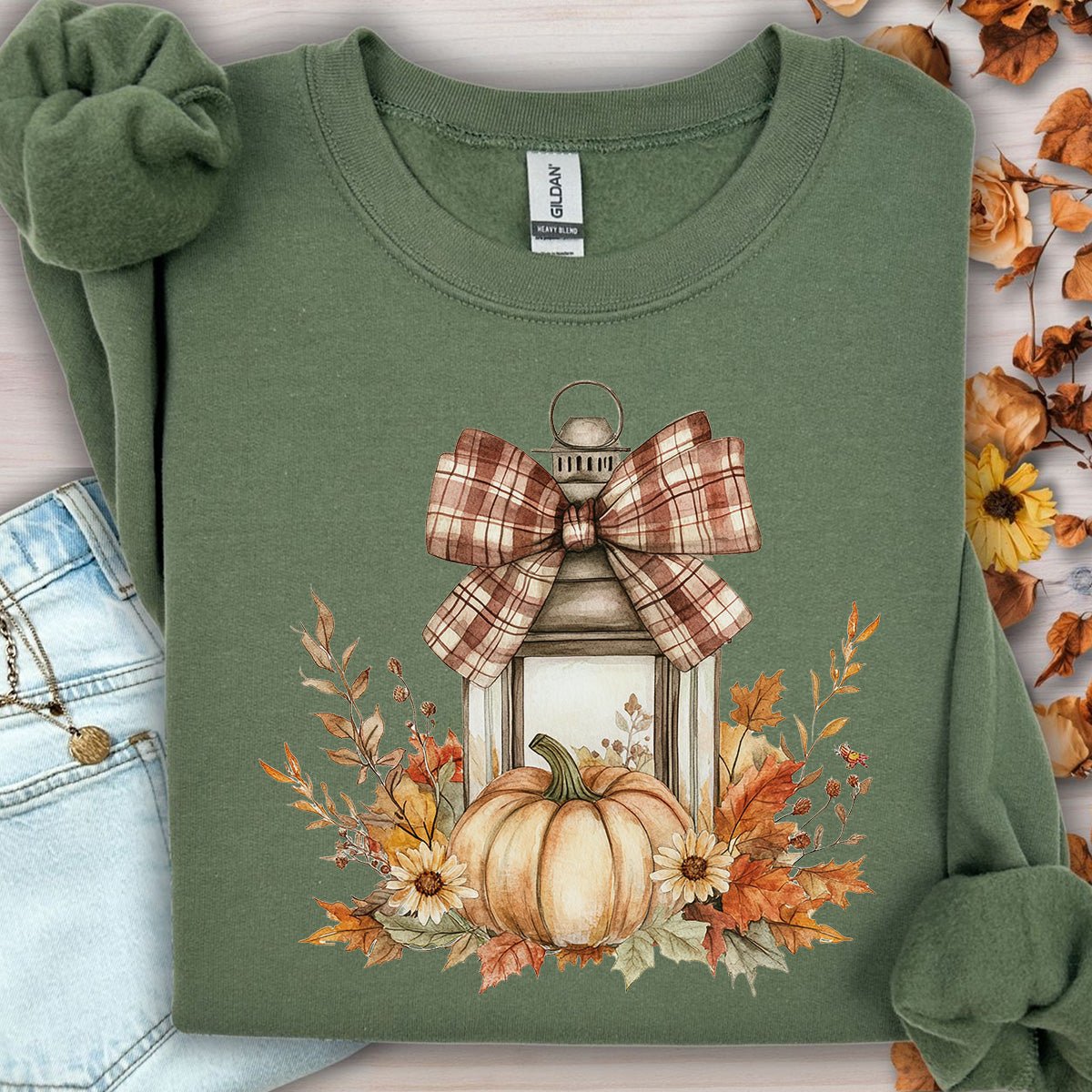 Autumn Lantern & Pumpkin Sweatshirt