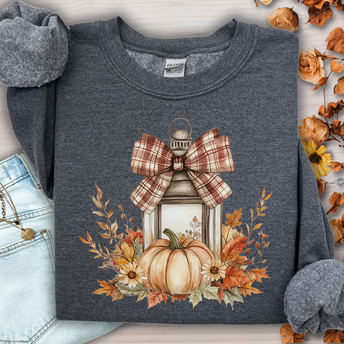 Autumn Lantern & Pumpkin Sweatshirt