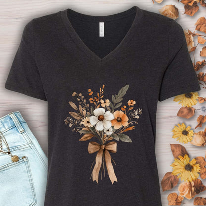 Harvest Bouquet V-Neck Tee