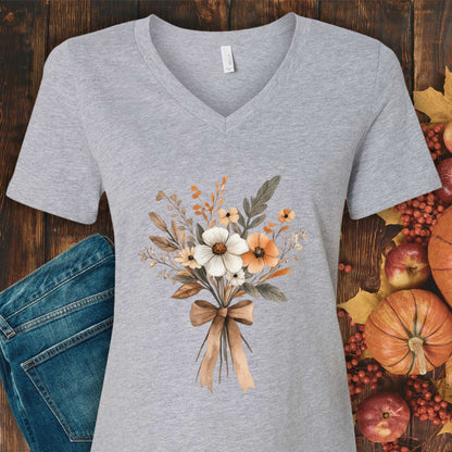 Harvest Bouquet V-Neck Tee