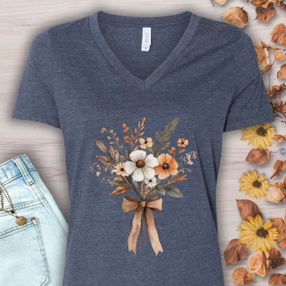 Harvest Bouquet V-Neck Tee