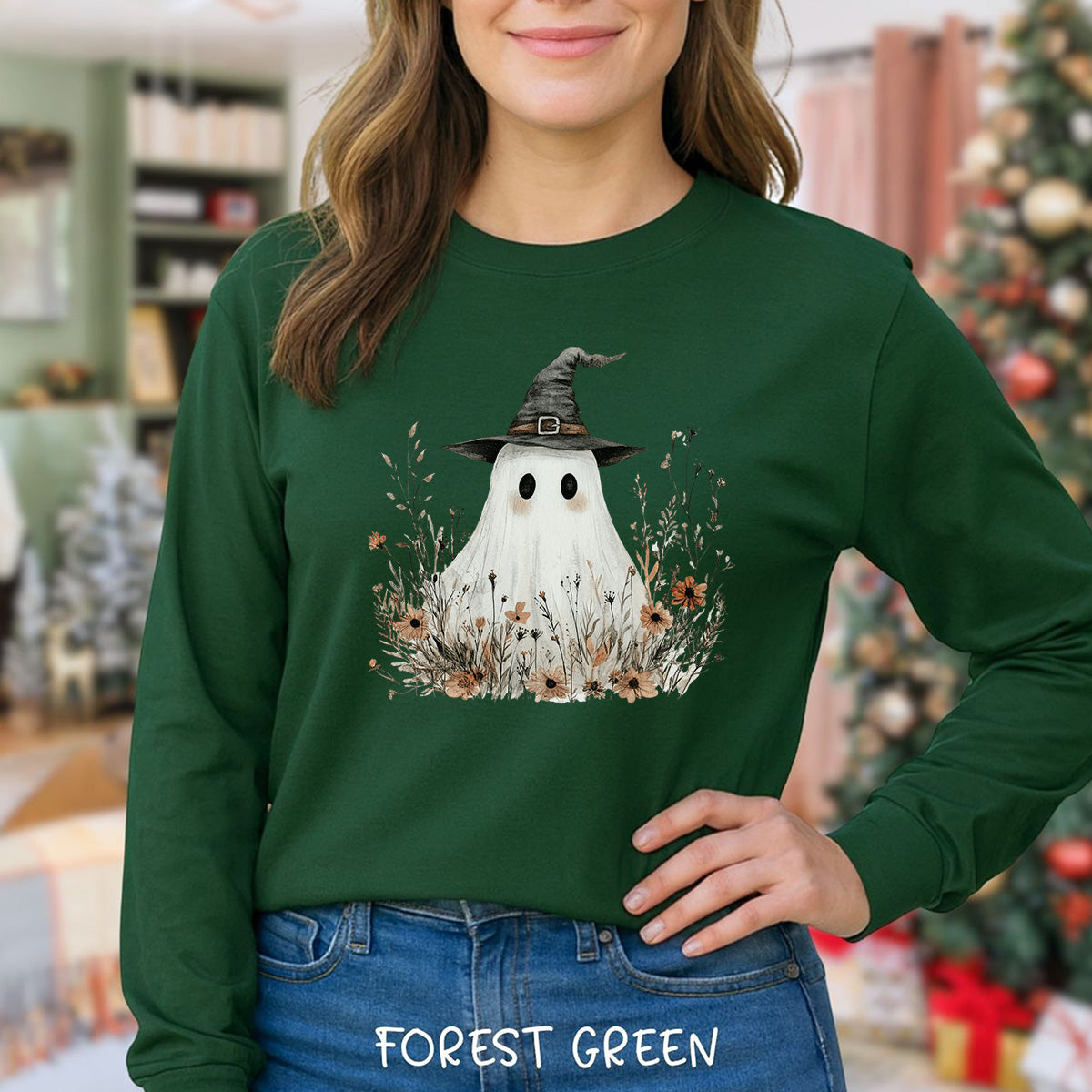 Boho Ghost Witch Tee Long Sleeve Shirt