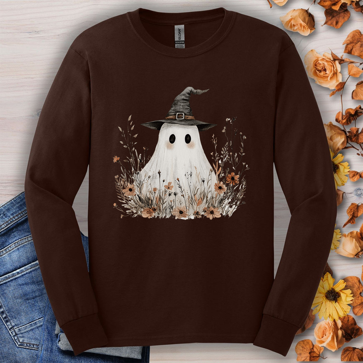 Boho Ghost Witch Tee Long Sleeve Shirt