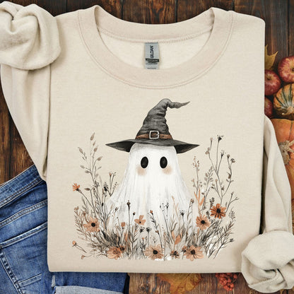 Boho Ghost Witch Halloween Sweatshirt