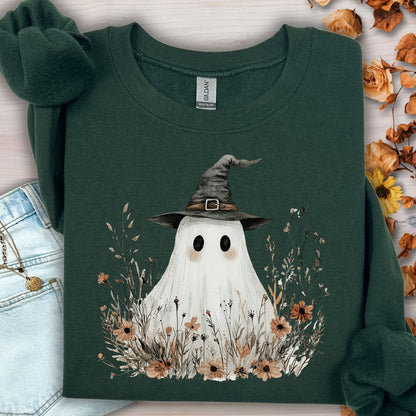 Boho Ghost Witch Halloween Sweatshirt