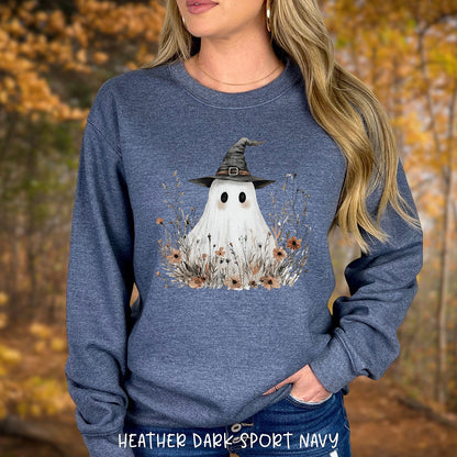 Boho Ghost Witch Halloween Sweatshirt