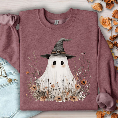 Boho Ghost Witch Halloween Sweatshirt