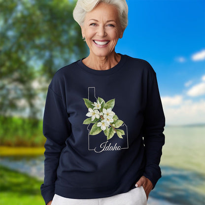 Idaho State Flower Sweatshirt - Syringa (Mock Orange)