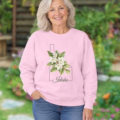 Idaho State Flower Sweatshirt - Syringa (Mock Orange)