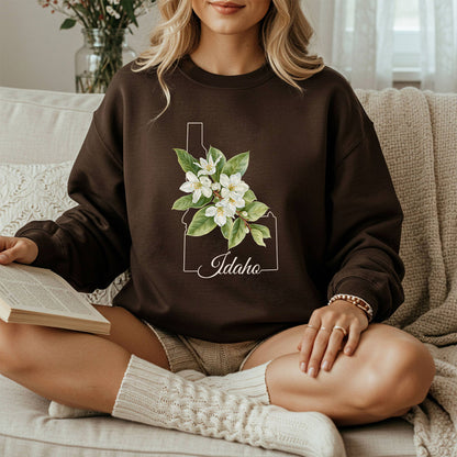 Idaho State Flower Sweatshirt - Syringa (Mock Orange)