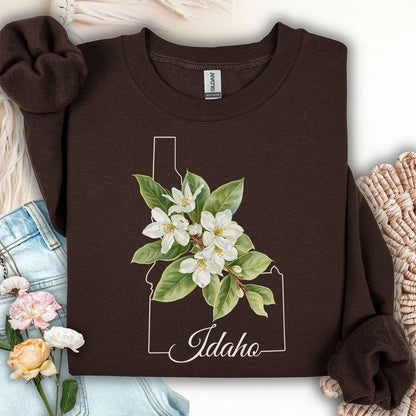 Idaho State Flower Sweatshirt - Syringa (Mock Orange)
