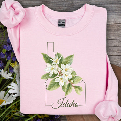 Idaho State Flower Sweatshirt - Syringa (Mock Orange)