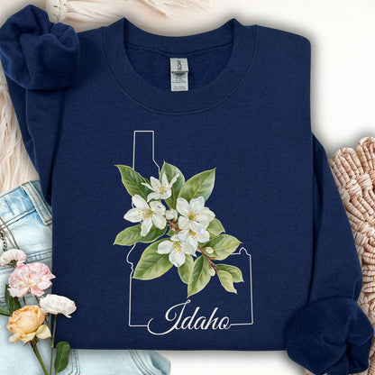 Idaho State Flower Sweatshirt - Syringa (Mock Orange)