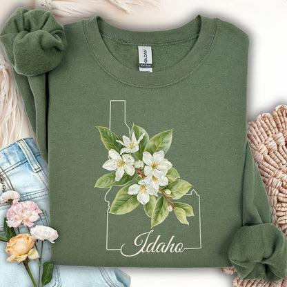 Idaho State Flower Sweatshirt - Syringa (Mock Orange)