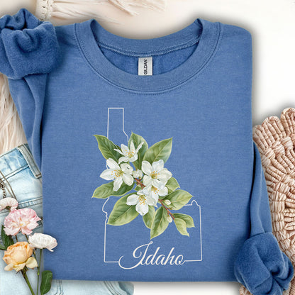 Idaho State Flower Sweatshirt - Syringa (Mock Orange)