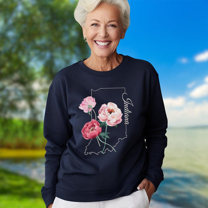 Indiana State Flower Sweatshirt - Peony