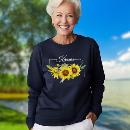 Kansas State Flower Sweatshirt - Wild Native Sunflower
