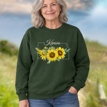Kansas State Flower Sweatshirt - Wild Native Sunflower
