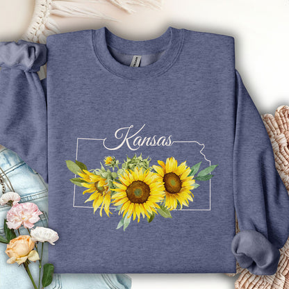 Kansas State Flower Sweatshirt - Wild Native Sunflower