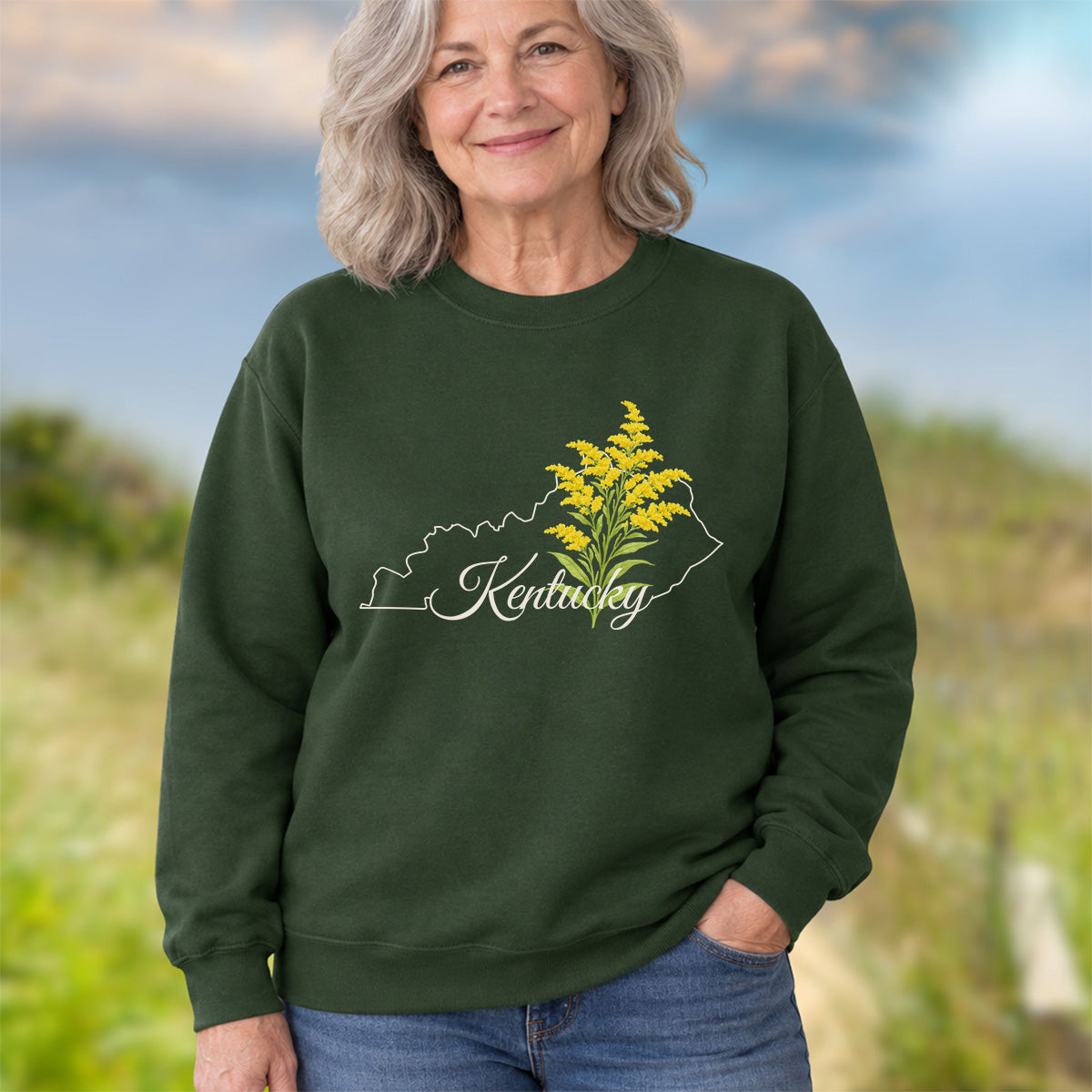 Kentucky State Flower Sweatshirt - Giant Goldenrod