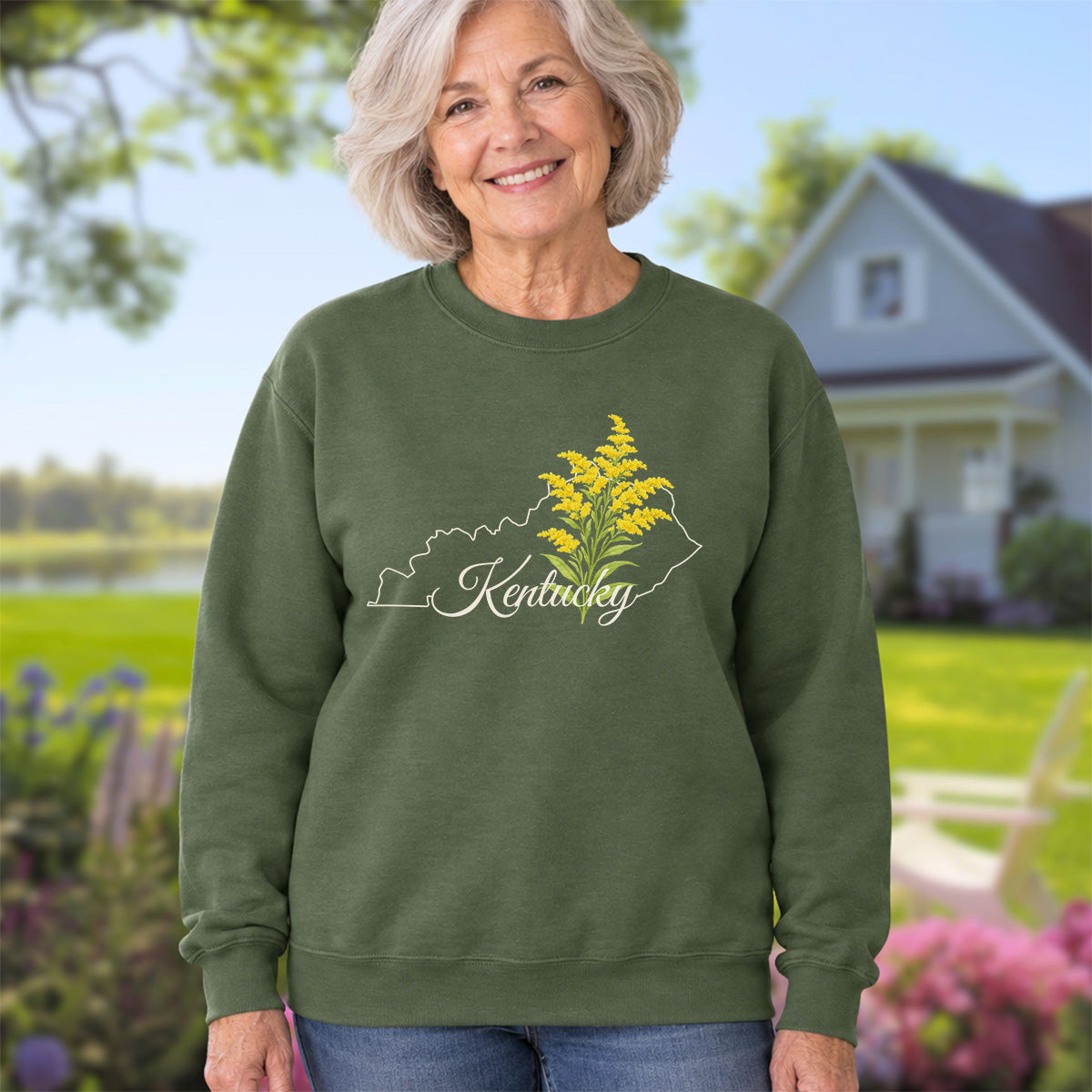 Kentucky State Flower Sweatshirt - Giant Goldenrod