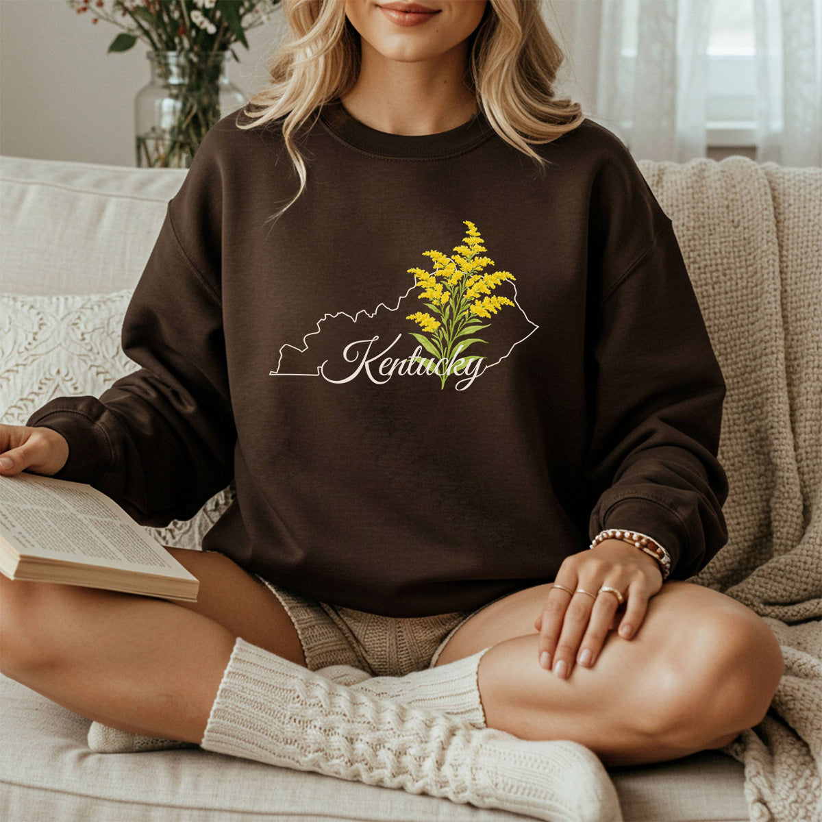 Kentucky State Flower Sweatshirt - Giant Goldenrod