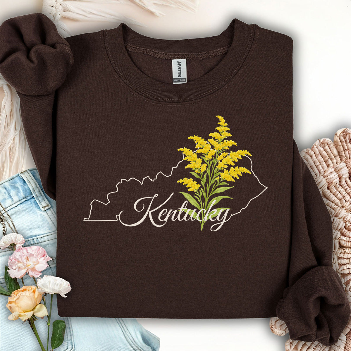 Kentucky State Flower Sweatshirt - Giant Goldenrod