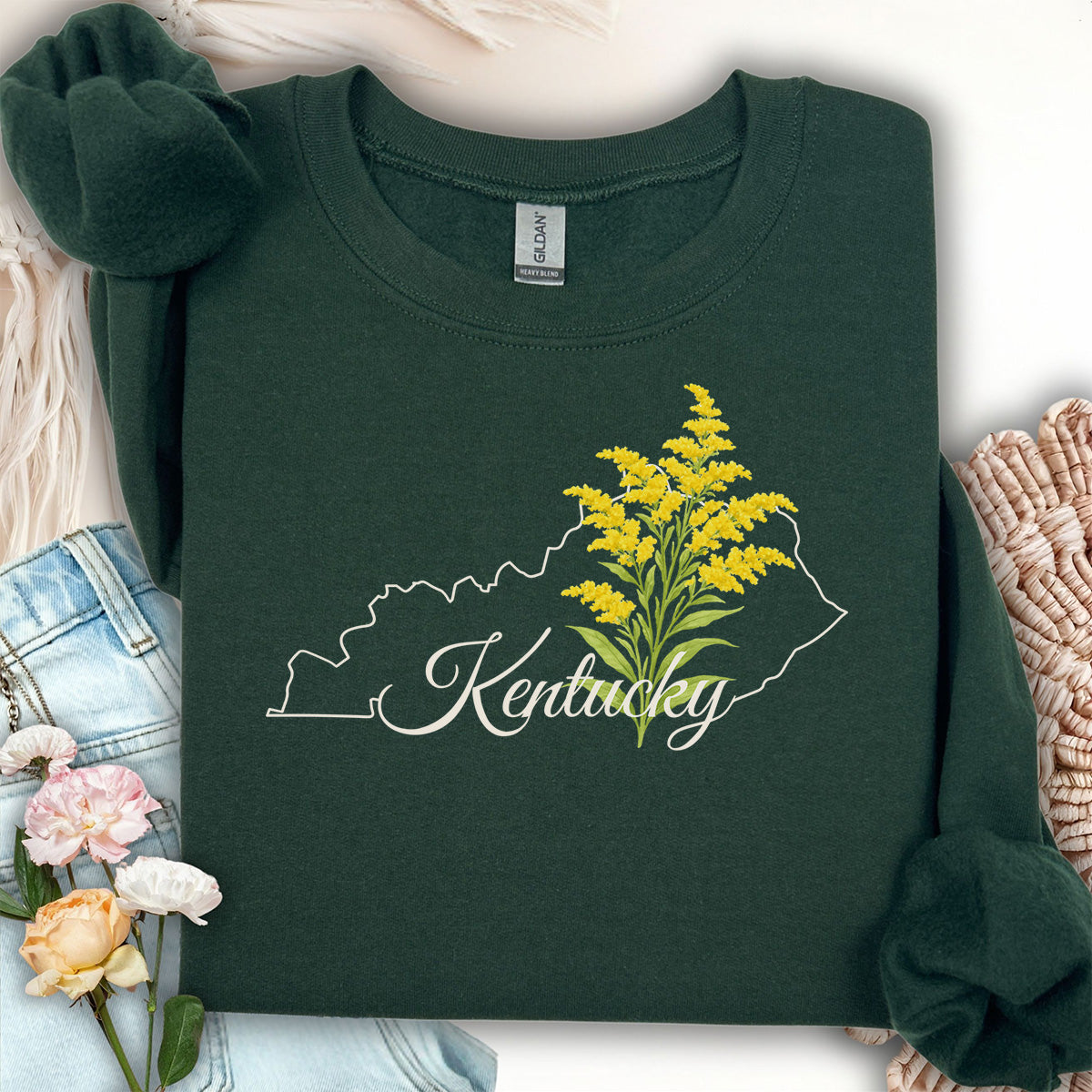 Kentucky State Flower Sweatshirt - Giant Goldenrod