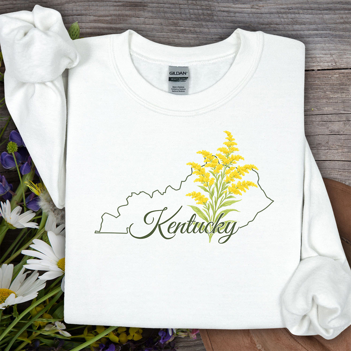 Kentucky State Flower Sweatshirt - Giant Goldenrod