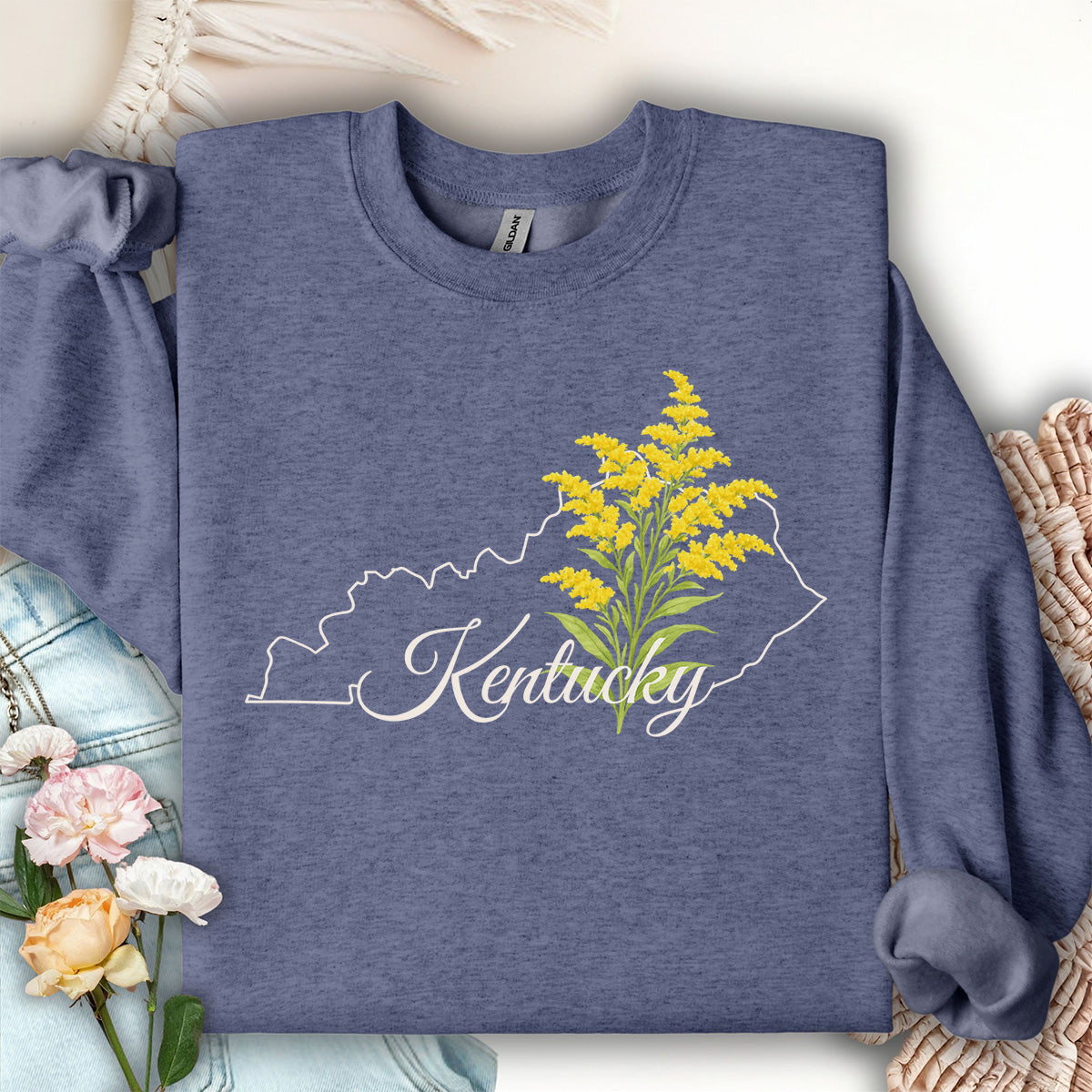 Kentucky State Flower Sweatshirt - Giant Goldenrod
