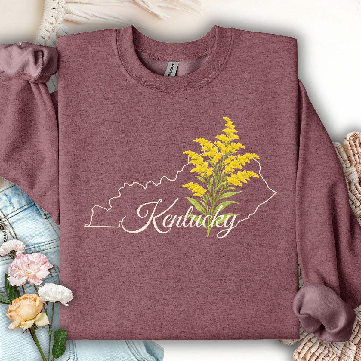 Kentucky State Flower Sweatshirt - Giant Goldenrod