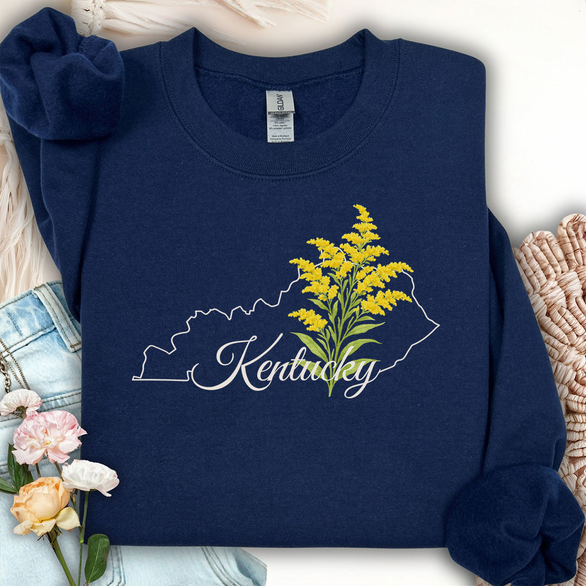 Kentucky State Flower Sweatshirt - Giant Goldenrod
