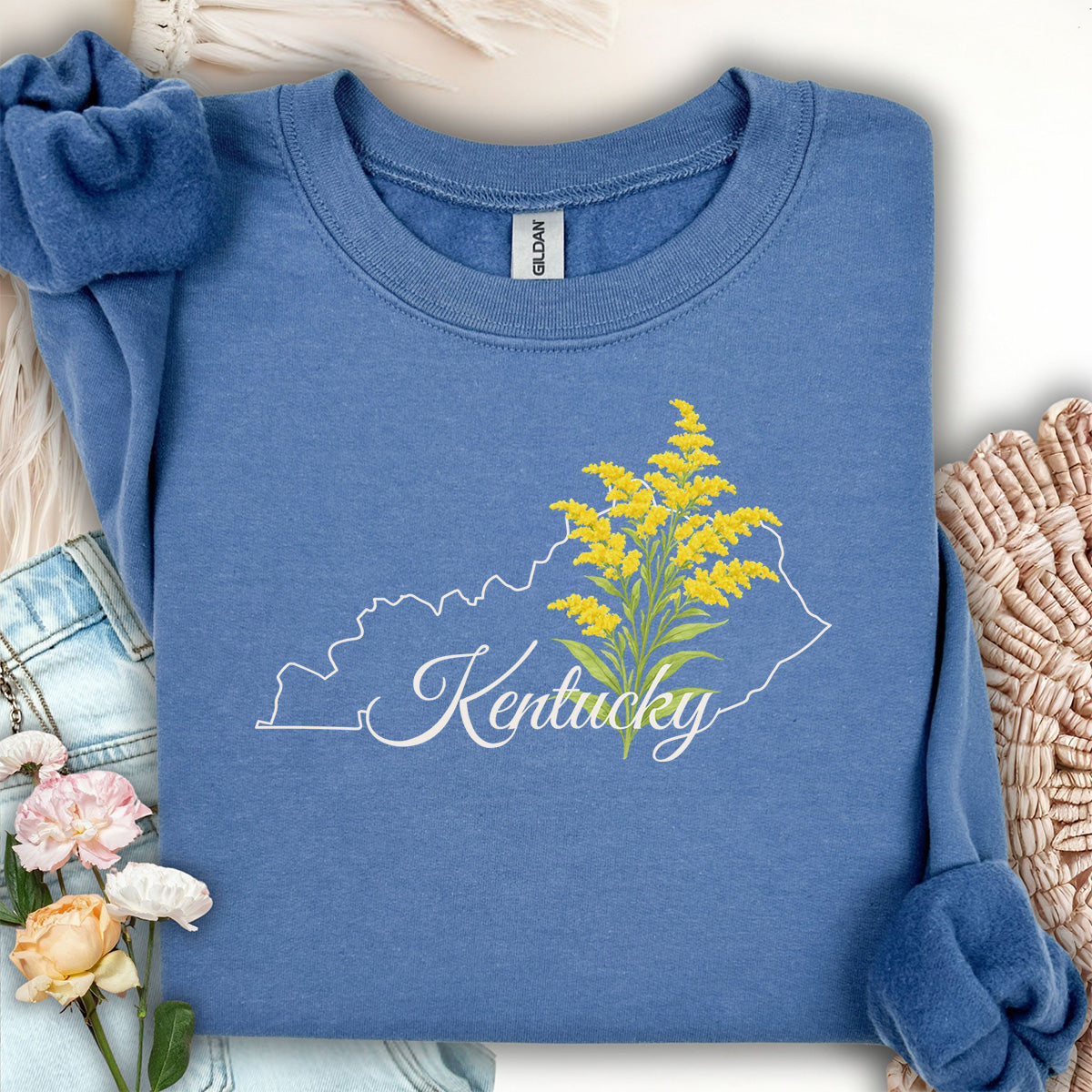 Kentucky State Flower Sweatshirt - Giant Goldenrod