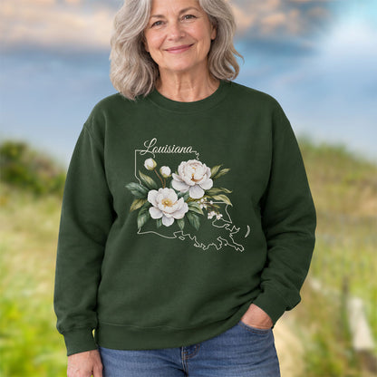 Louisiana State Flower Sweatshirt - Magnolia