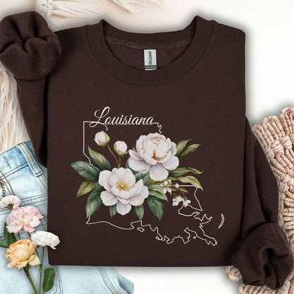 Louisiana State Flower Sweatshirt - Magnolia