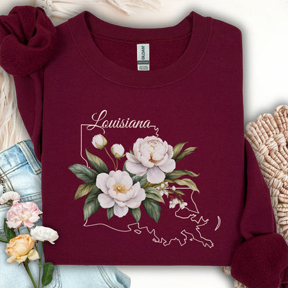 Louisiana State Flower Sweatshirt - Magnolia