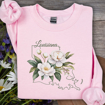 Louisiana State Flower Sweatshirt - Magnolia