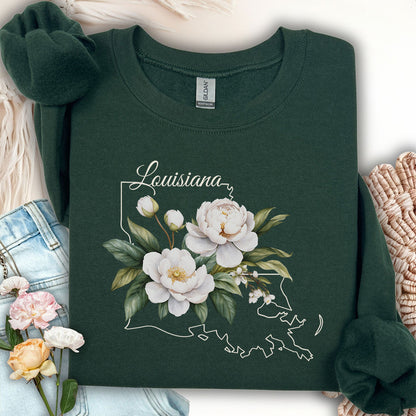Louisiana State Flower Sweatshirt - Magnolia