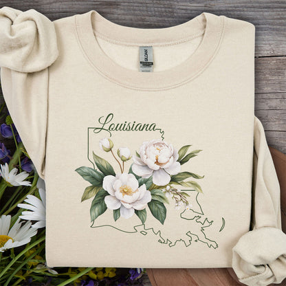 Louisiana State Flower Sweatshirt - Magnolia